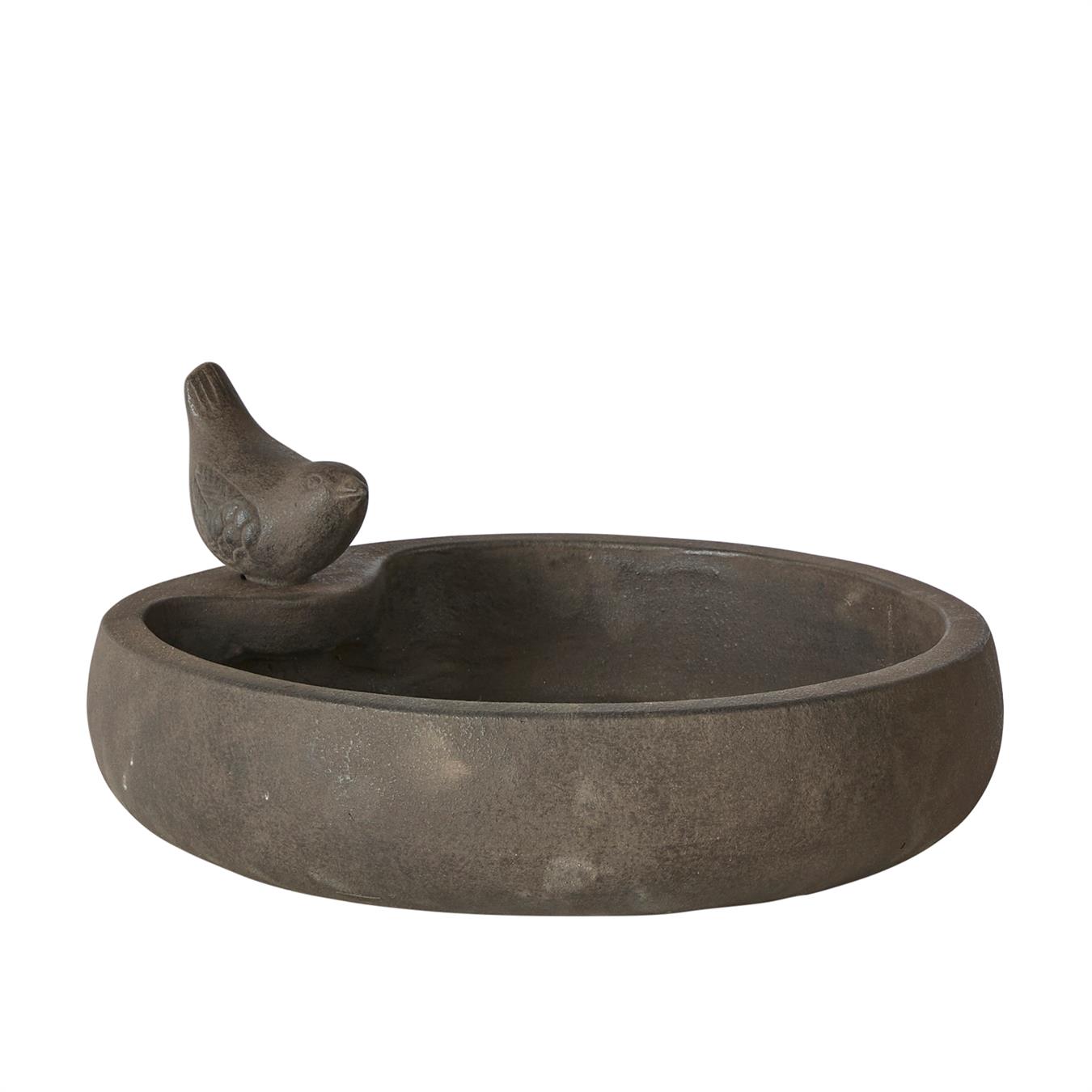 fågelbad brun 1 st fågel